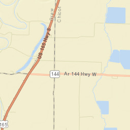 Jerome Arkansas Street Map