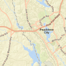 Peachtree City Street Map