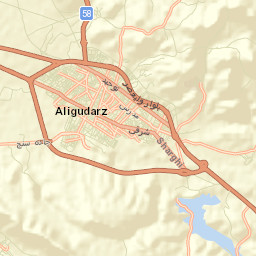 Aligudarz Street Map