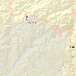 De Luz Heights California Street Map