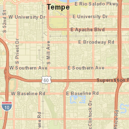 Contempo Tempe Arizona Street Map