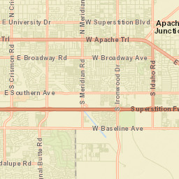 Apache Junction Arizona Street Map