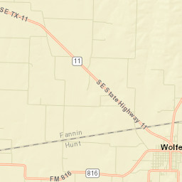 Wolfe City Street Map