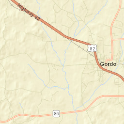 Gordo Alabama Street Map