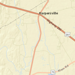 Harpersville Alabama Street Map