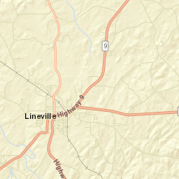 Lineville Alabama Street Map