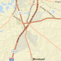 Coweta County Street Map