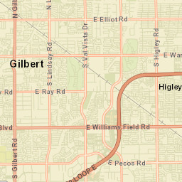 Nortons Corner Arizona Street Map