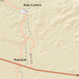 Peridot Arizona Street Map