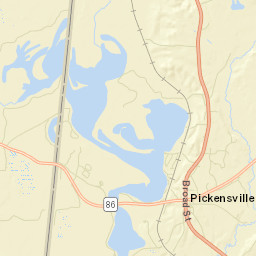Pickensville Alabama Street Map