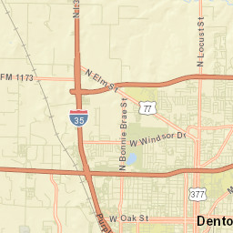 Denton Street Map