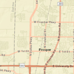 2483 Texas 289 Business, Prosper, TX Street Map