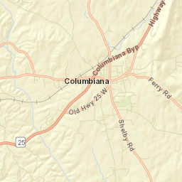 Columbiana Alabama Street Map