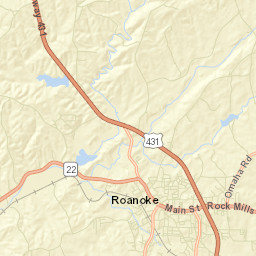 Roanoke Alabama Street Map