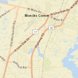 Moncks Corner Street Map