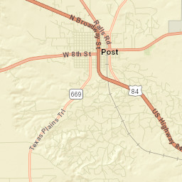 101-123 North Broadway Street, Post, TX Street Map