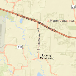 Lowry Crossing Street Map