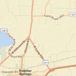 Atkins Street Sulphur Springs TX Street Map