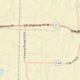North Farm to Market Road 144, Omaha Street Map
