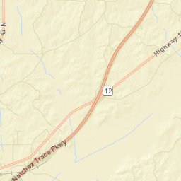 Natchez Trace Pkwy Kosciusko MS Street Map