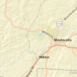 Montevallo Alabama Street Map