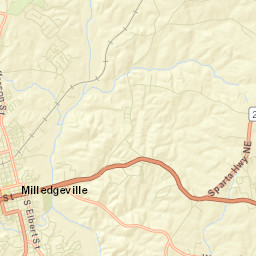 Milledgeville Street Map
