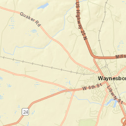 Waynesboro Street Map