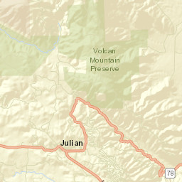 Julian California Street Map