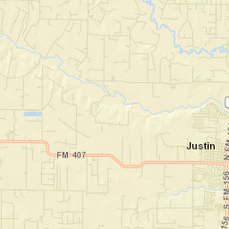 207 West 1st Street, Justin, TX 76247 Street Map