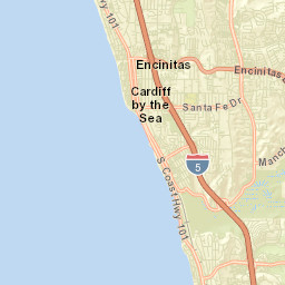 Solana Beach California Street Map