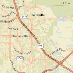 Lewisville Street Map