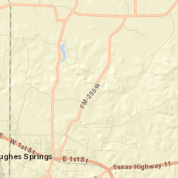 Hughes Springs Street Map