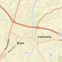 Centreville Alabama Street Map
