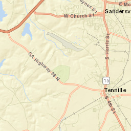 Sandersville Street Map
