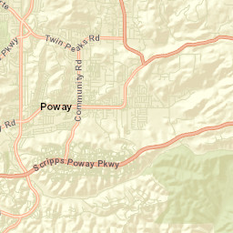 Poway California Street Map