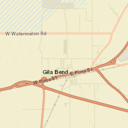 Gila Bend Arizona Street Map