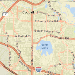 Coppell Street Map
