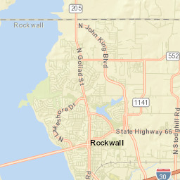 1197 T L Townsend Drive, Rockwall, TX Street Map
