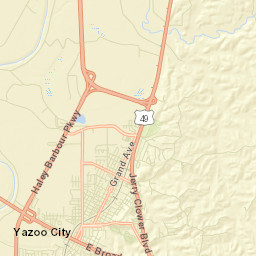 101-199 South Washington Street, Yazoo City Street Map