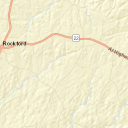 Rockford Alabama Street Map