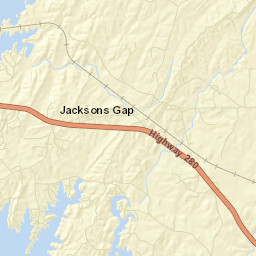 Jacksons Gap Alabama Street Map