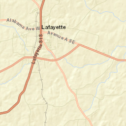 Lafayette Alabama Street Map