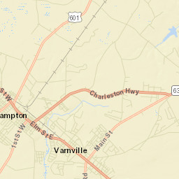 Varnville Street Map
