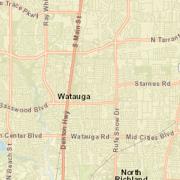 Watauga Street Map