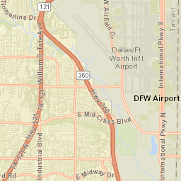 Terminal a @ Entry ll A10 - N - NS, Dallas/Fort Worth Interna Street Map