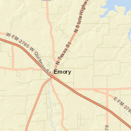 Rains County Street Map