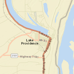 Lake Providence Street Map