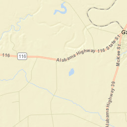 Gainesville Alabama Street Map