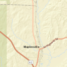 Maplesville Alabama Street Map