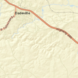 Dadeville Alabama Street Map